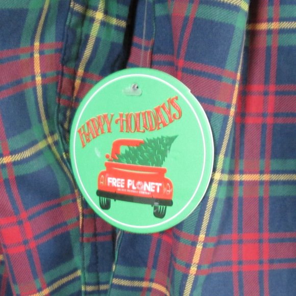 Free Planet Boys Red Green Blue Yellow Plaid Button Down Shirt Size 14/1… - Picture 4 of 9